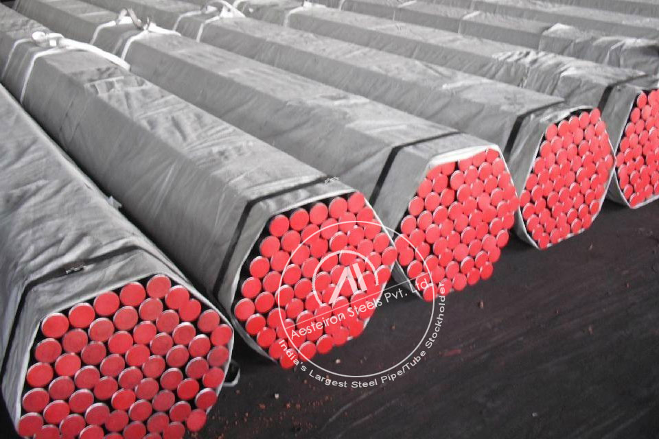 ASTM A335 P2 Alloy Steel Pipe in MD Exports LLP Stockyard