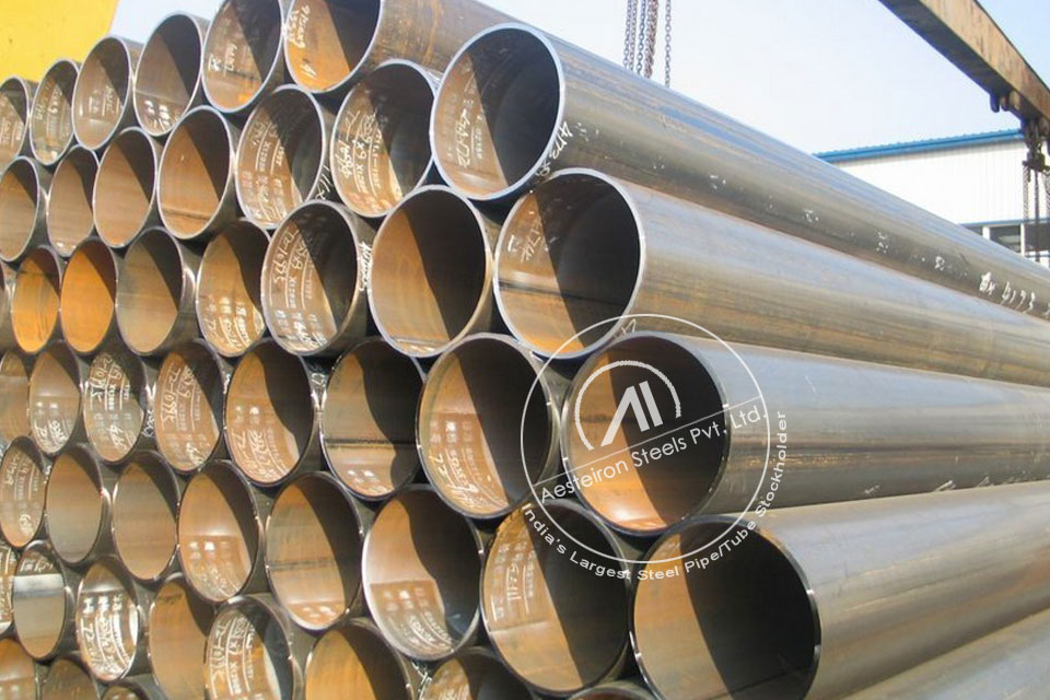 ASTM A335 P22 Alloy Steel Boiler Pipe in MD Exports LLP Stockyard