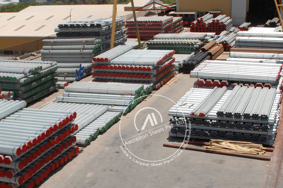 ASTM A335 P5b Alloy Steel Pipe in MD Exports LLP Stockyard
