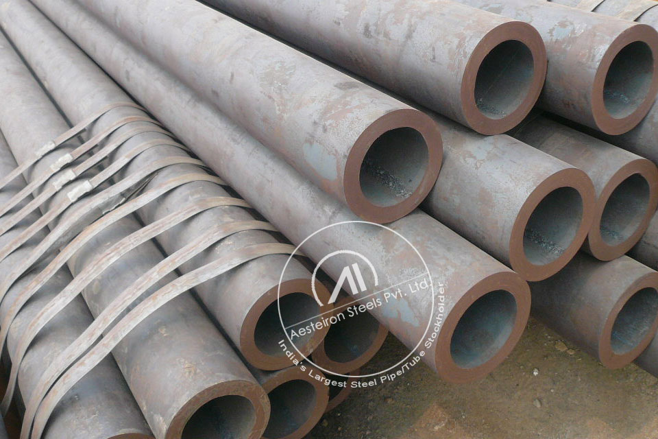 ASTM A335 P9 Alloy Steel Boiler Pipe in MD Exports LLP Stockyard