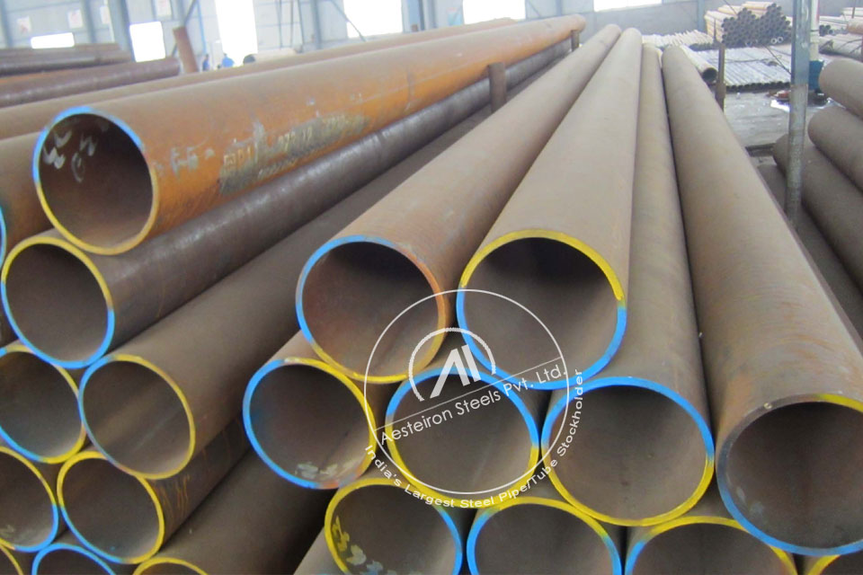 ASTM A335 P9 Alloy Steel Seamless Pipe in MD Exports LLP Stockyard