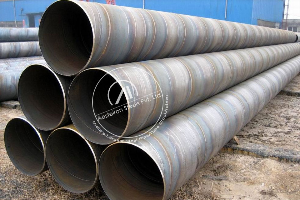 API 5L spiral welded pipe in MD Exports LLP Stockyard