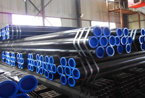 ASTM A333 Grade 9 Carbon Steel Seamless Pipe packed in MD Exports LLP's stockyard